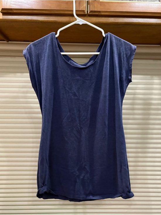 DownEast Tops - DownEast Navy Blue Cap Sleeve Tank Top